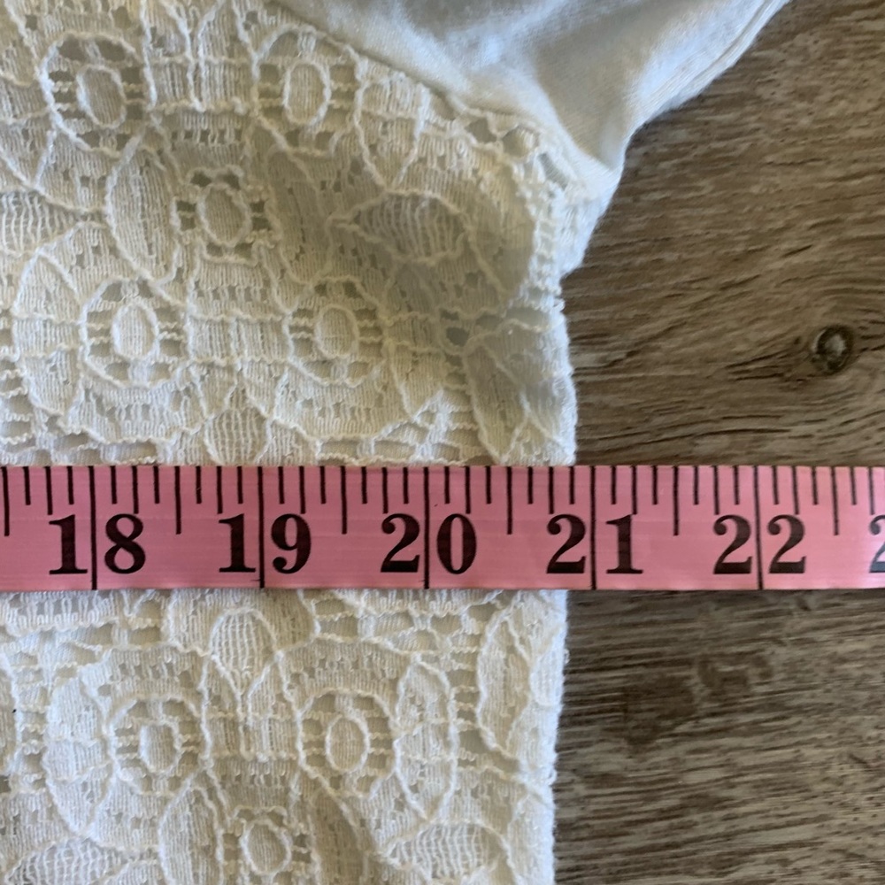 Old Navy XL 3/4 white lace shirt EUC 🌼 B59 - Picture 4 of 7